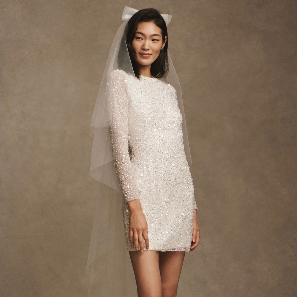 Pearl / sequin dress - anthropologie weddings size 0